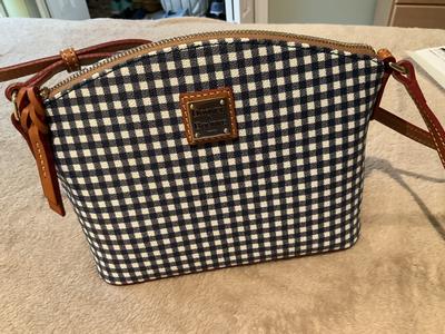 Dooney & Bourke Coated Cotton Small Gingham Suki Crossbody 