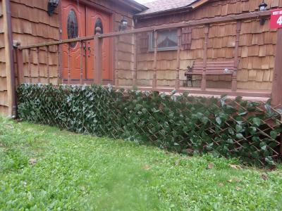 Compass Home Set of 2 Expandable Faux Ivy Privacy Fences 