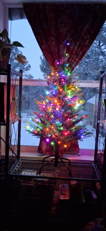 Bethlehem Lights 4.5' Indoor/Outdoor Mini Tree w/ 4-in-1 LEDs