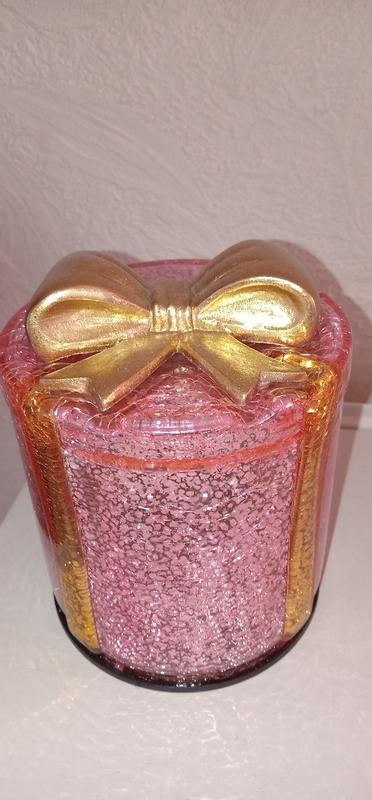 Illuminated Mercury Crackle Glass Gift Box by Valerie - QVC.com