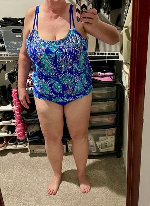 Kim Gravel x Swimsuits For All Blouson Tankini with Skirted Bottom