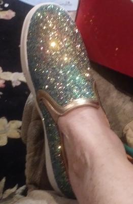 Skechers glitter hotsell slip ons