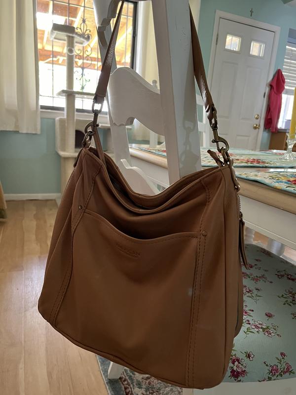 American Leather Co. Austin Zip Top Shoulder Bag w American Leather Co. Austin Zip Top Shoulder Bag w