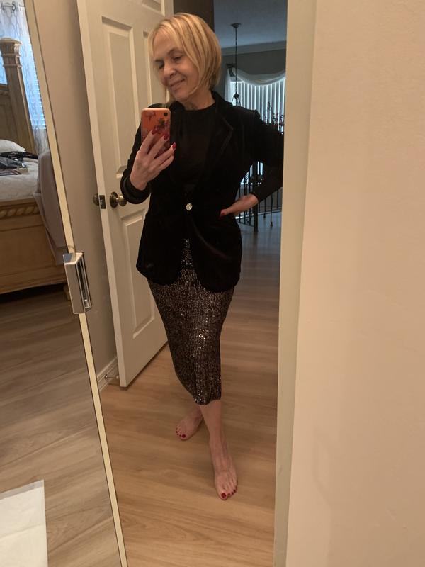 Sequin pencil skirt outlet qvc