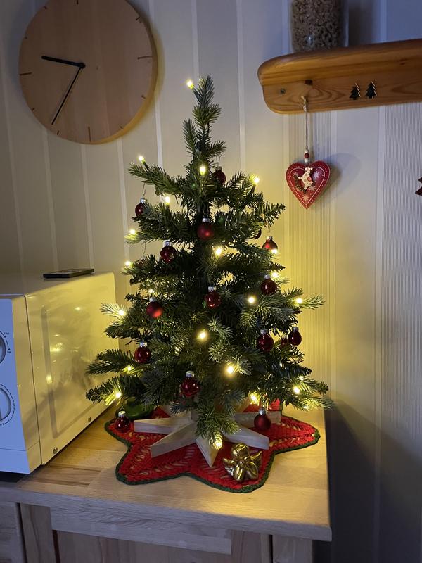 LUMIDA Xmas LED-Weihnachtsbaum 36 Leuchtfunktionen inkl. Stern-Holzfu FB &  Tasche - QVC.de