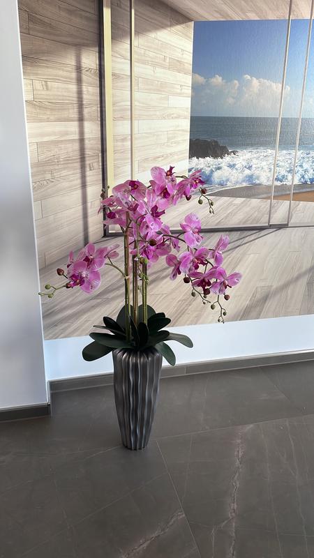 ABELLA Flora knstliche Orchidee Realtouch-Blten Marmoroptik-Topf  Farb-/Grenauswahl - QVC.de