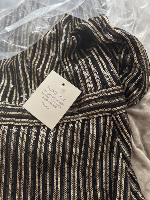 Phase Eight Gloria Sequin Stripe Mini Dress - QVC UK