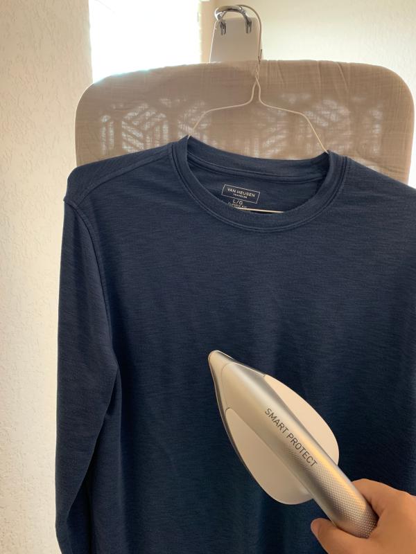 Hanging shirt upright