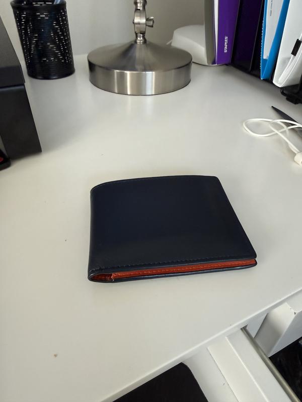 Customer photo for "Well-made & thin & beautiful blue/orange"