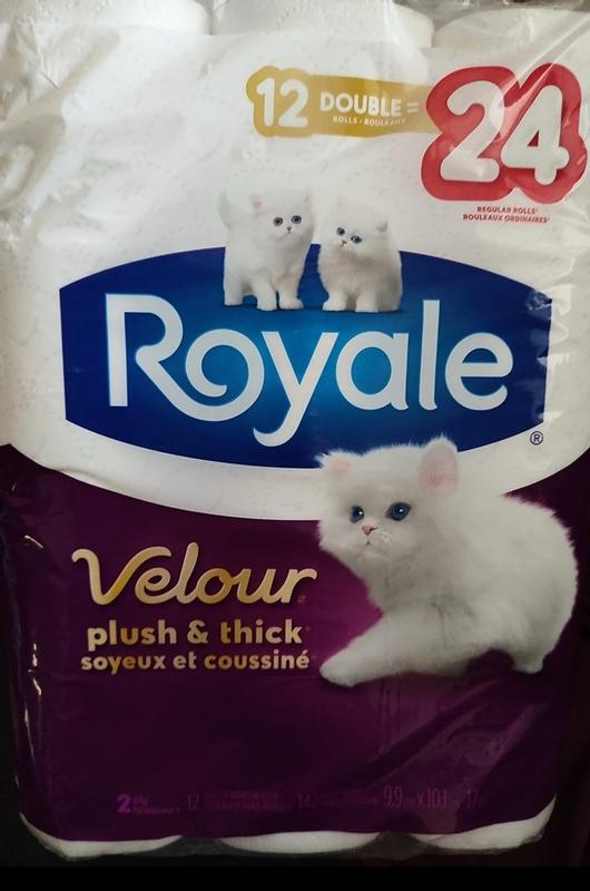 Royale Velour Toilet Paper, 12 Equal 24 Rolls, 142 Bathroom Tissues per roll