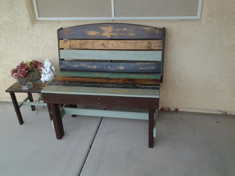 pallet wood bench