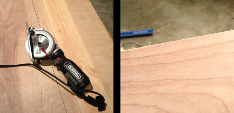 Rockwell Compact Circular Saw on 1/2" Birch Ply