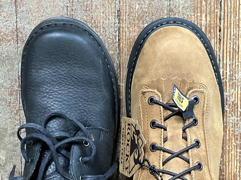 Next to DR Marten soft toe shoe