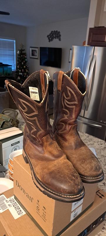 Rocky original ride branson hot sale roper waterproof western boots