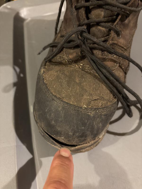 Customer photo for "Boots leak"