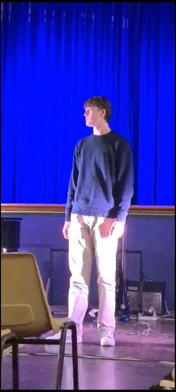 Singing at a Concert - the Jumper pairs well with the Rodd and Gunn Edgars Road Straight Fit Pant in Natural