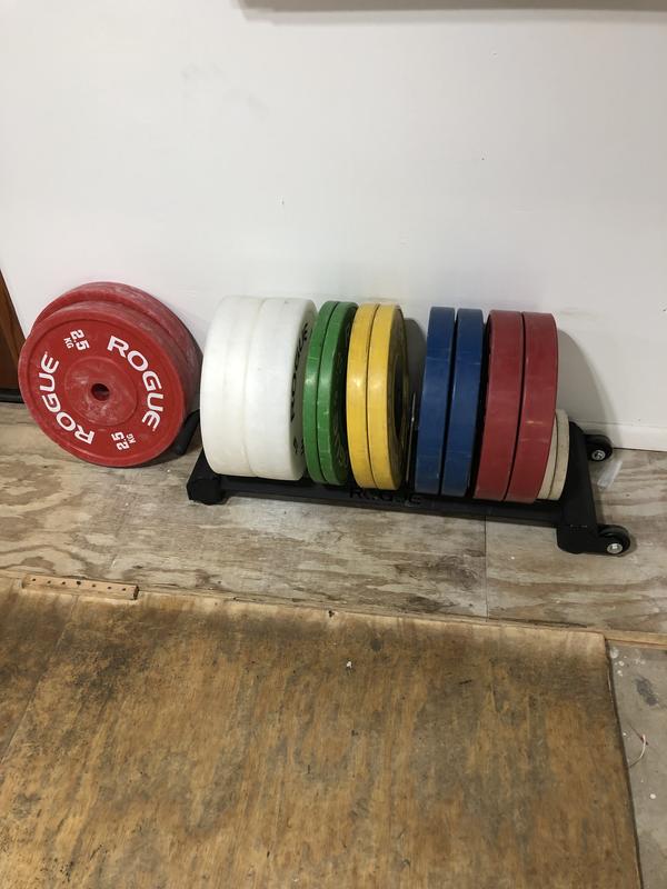 Diy horizontal best sale bumper plate storage