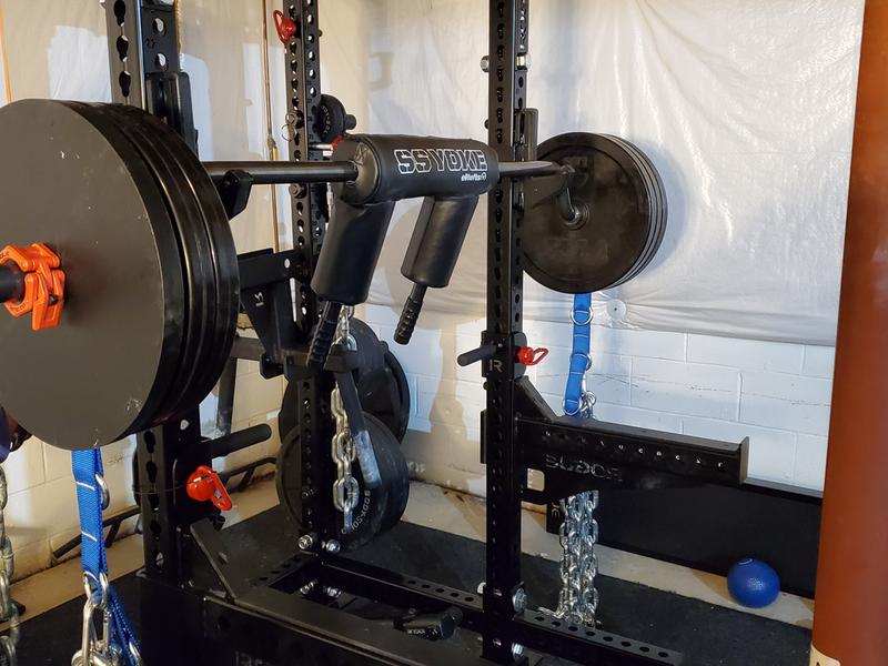 Rogue monster squat handles.