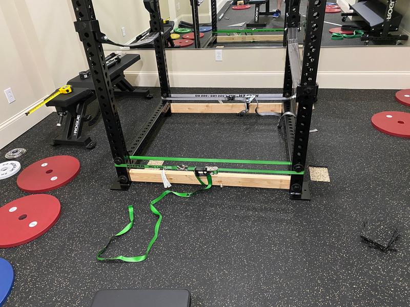 Bolt power rack online to floor