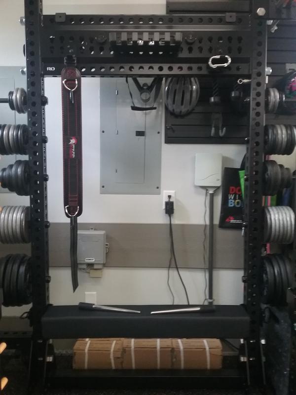 Bench with home-made alignment tools