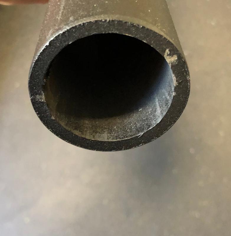 Thick solid steel pipe