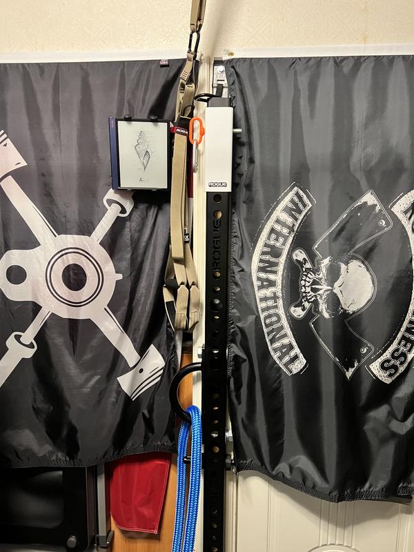 Attached TWO Monster strips using the Anchor - making them extra sturdy and stable while I do all my Pull exercises with the Rogue Band Ropes!! Just awesome!