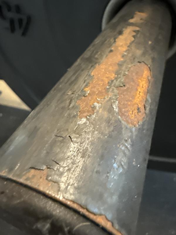 Bubbling, cracking, peeling, and rusting.