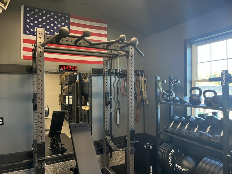 The new gym set up! I also have a Concept 2 Rower not pictured.