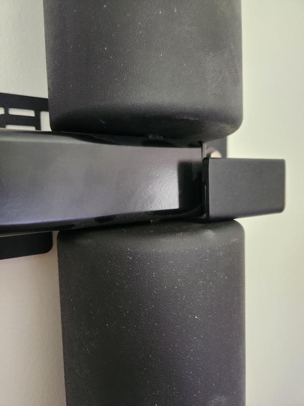 Foot Catch Mounted Sideways (minimal bracket contact, but still sufficient)
