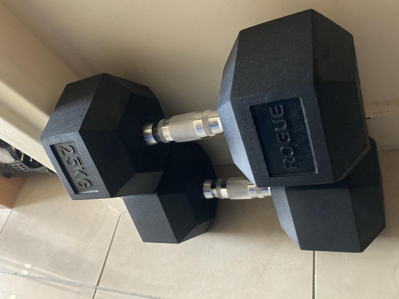 Rogue Dumbbell Sets - Rubber Hex - Weight Training