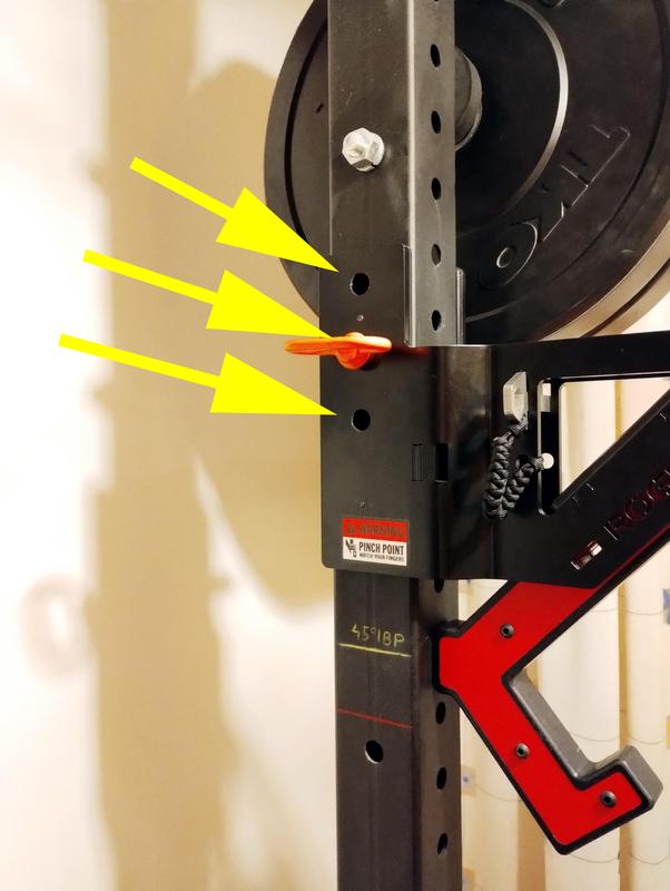 These 3 adjustment holes work well on the Monster Lite uprights