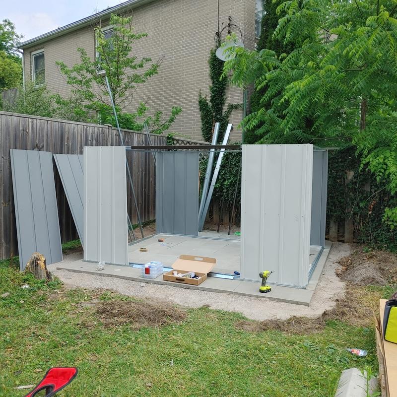 Arrow 10ft X 8ft High Point Galvanized Steel Storage Shed, 54 OFF