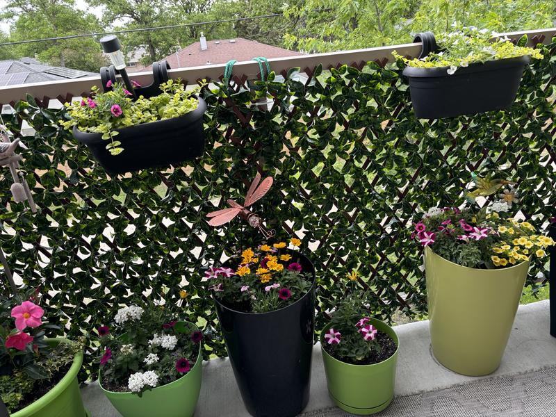 Naturae Decor Treillis Extensible En PVC - Brise-vue Pour Extérieur - Robuste Et Flexible - Aspect Réaliste - 91,4 X 182,9 Cm - Feuilles De Menthe