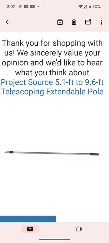 Simms Pro Everlok Telescopic Extension Pole - Anodized Aluminum - Foam  Handle - 4-ft L to 12-ft L