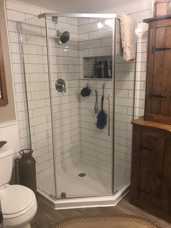 Technoform Victoria Acrylic Floor Chrome Corner Shower Kit