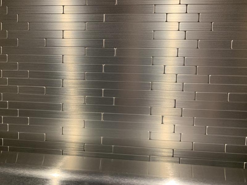 Inoxia 4.25-in x 30-in Stainless Steel Silver Backsplash Panels