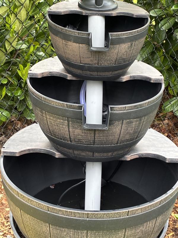 LANDON&CO Landon & Co. 22 dia x 38.58-in H 3-Tier Plastic Outdoor