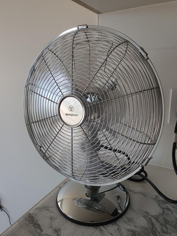 Westinghouse 12-in Vintage Chrome Metal Table Fan