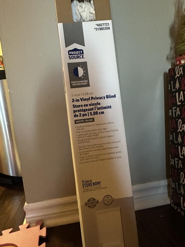 Eclipse 2" Cordless Vinyl Blinds - Light Filtering Window Treatment, 63"W X 48"L White