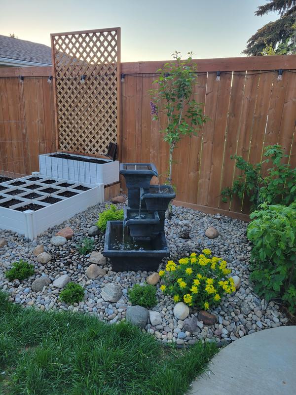 STYLE SELECTIONS Infinity 4-Tier Outdoor Fountain - 32.68-in