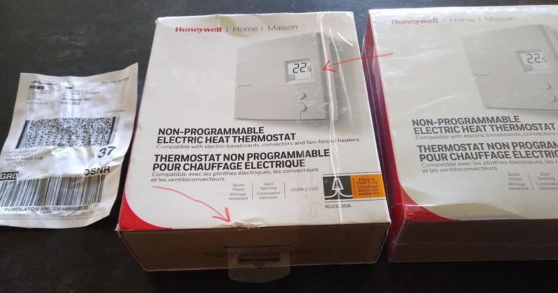 Honeywell Home Non-Programmable Electric Thermostat 3000 W