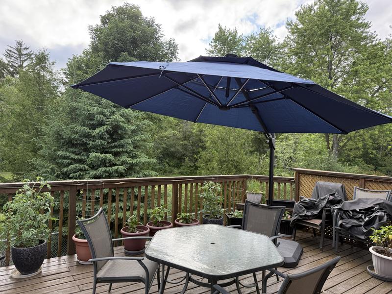 10 ft patio umbrella cover Covered Living 10ft Market Patio Umbrella Replacement Cover Canopy, 8 Ribs, Taupe Color (canopy Only)