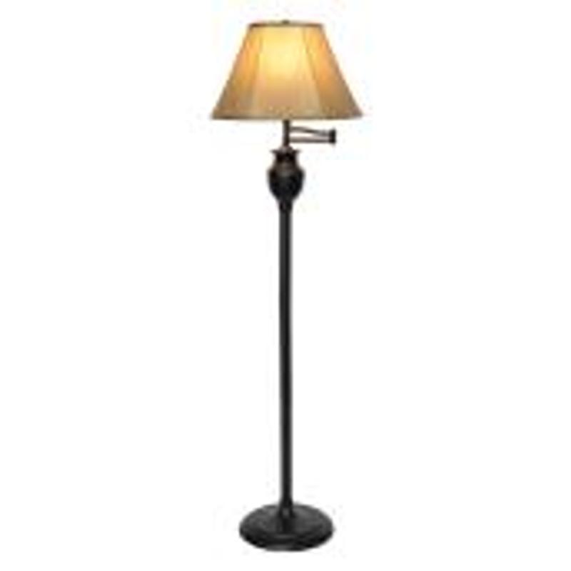 Lampe sur pied traditionnelle allen + roth noire de 72 po à 3