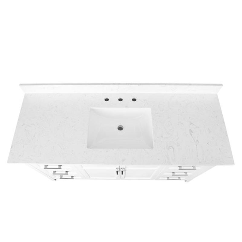 Foremost Abbott 58-in White Single Sink Bathroom Vanity Set with