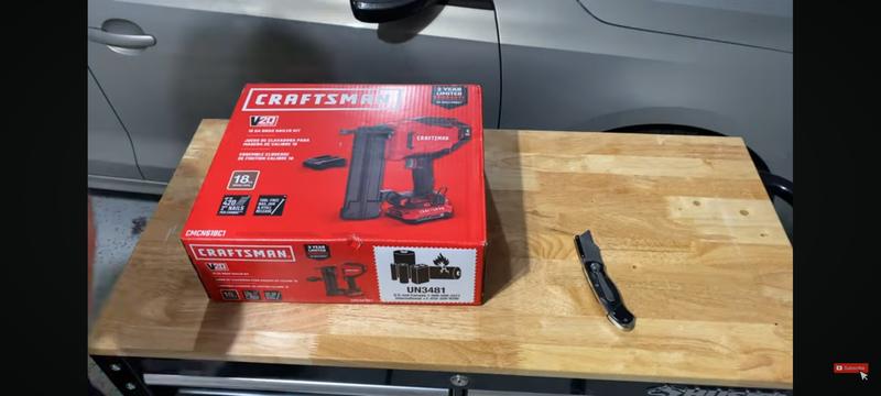 Craftsman 18 gauge cordless best sale brad nailer