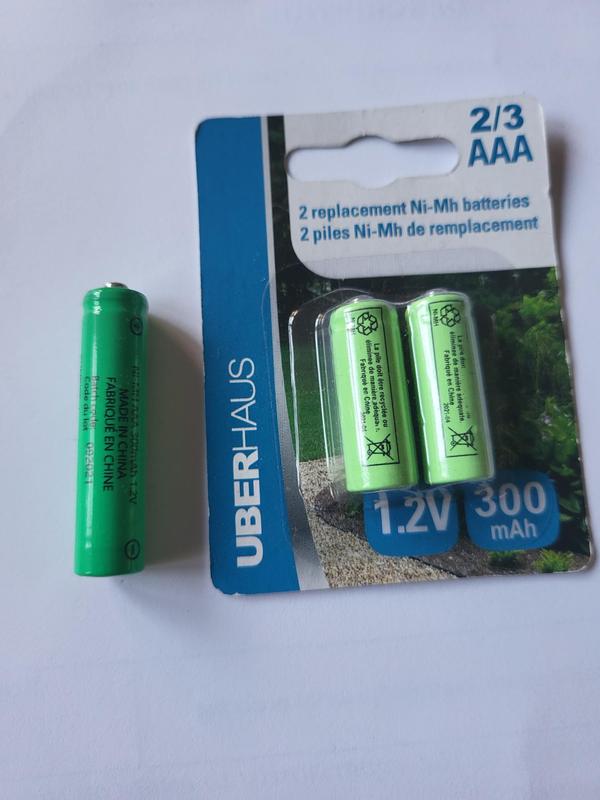 12 Piles AAA Rechargeables Ni-MH 300 MAh - Pour Lampes Solaires Et Appareils Du Quotidien
