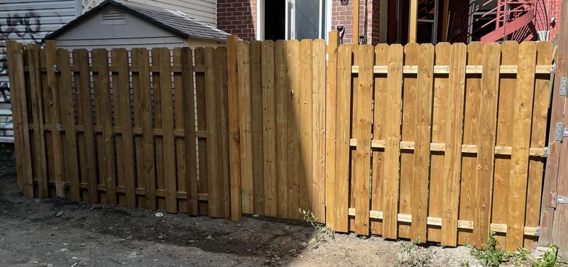 Dog ear fence panels for outlet sale