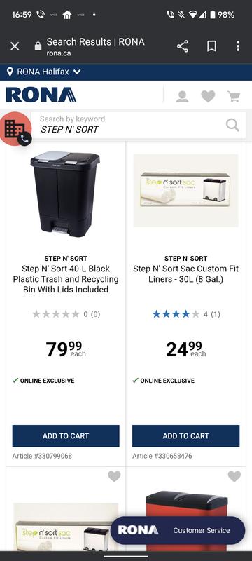 The Step N' Sort Poubelle et bac de recyclage The Step N 'Sort 40L et  Commentaires - Wayfair Canada