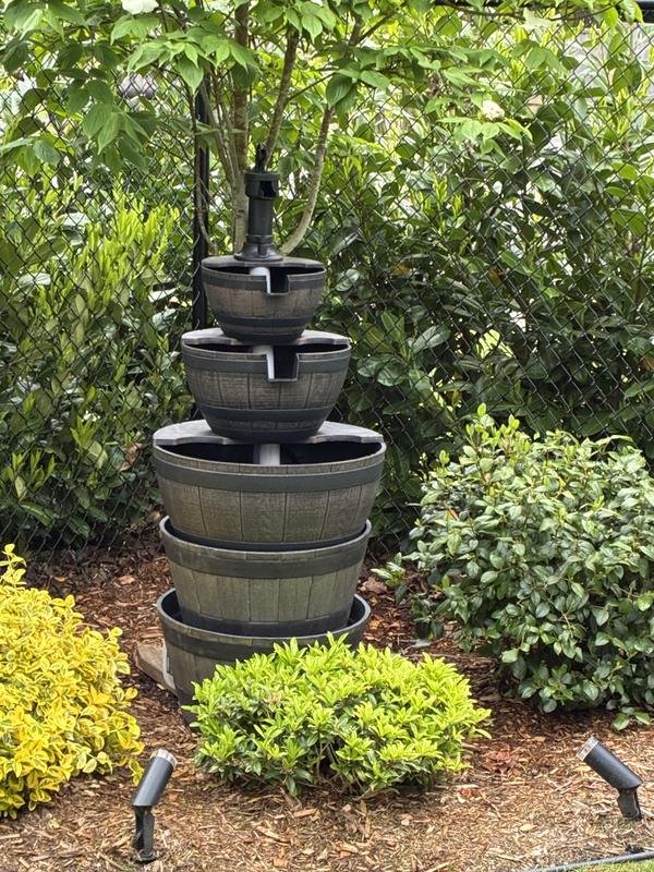 LANDON&CO Landon & Co. 22 dia x 38.58-in H 3-Tier Plastic Outdoor