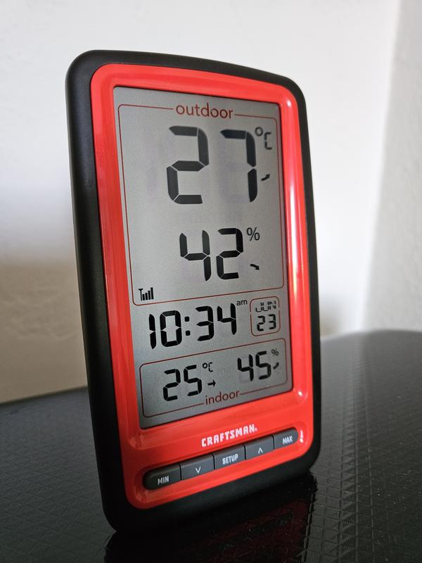 CRAFTSMAN Digital Weather Station with Wireless Outdoor Sensor in